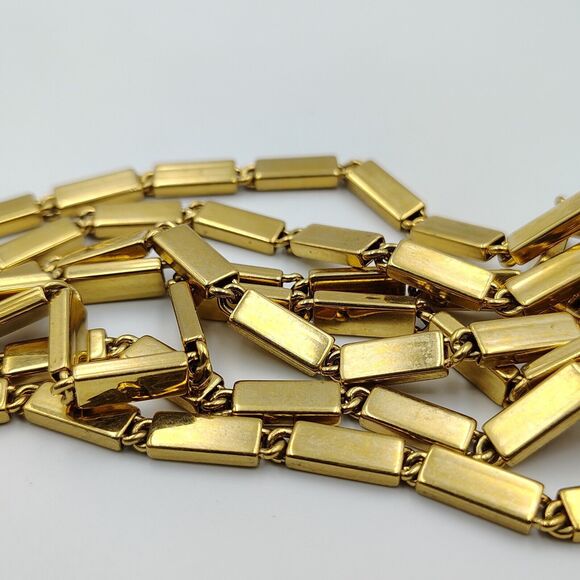 Kate Spade New York Gold Tone Multi Strand Bar Links Statement Bracelet 7.5" - Picture 7 of 11